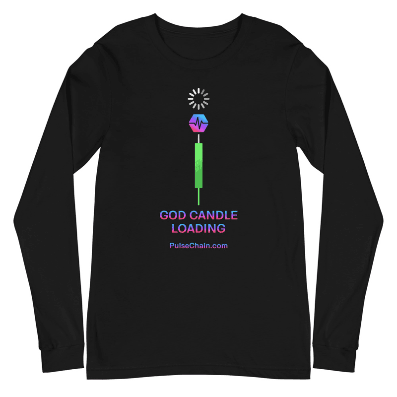 PulseChain GOD CANDLE Unisex Long Sleeve Shirt