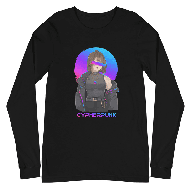 PulseChain Cypherpunk Girl Unisex Long Sleeve Shirt