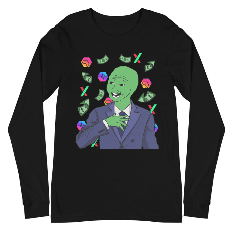 Rich Green Wojak Unisex Long Sleeve Shirt